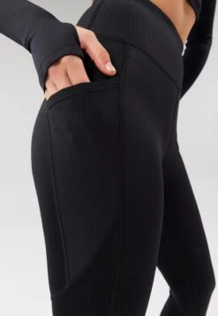 ESSENTIAL FULL LENGTH HIGH RISE LEGGINGS WITH SIDE POCKET - Leggings - Black -Even&Odd 0d0adb59cbbd4dba893fe7e9f56613df