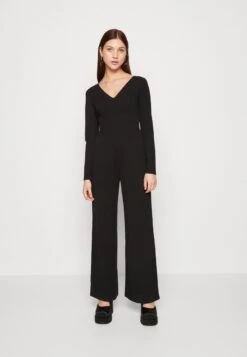 Even&Odd 15 Even&Odd WIDE LEG LONG SLEEVES BODICE - Jumpsuit - Black