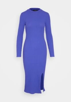Even&Odd CIRC LONG SLEEVES MIDI HIGH SLIT DRESS - Strickkleid - Blue -Even&Odd 2dbe7fef8e674a38a51b98c507a4a647