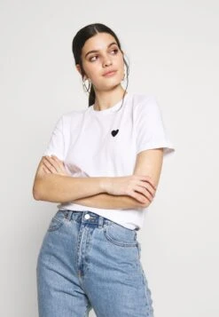 Even&Odd 2PACK - T-Shirt Basic - White/black -Even&Odd 36e456081f7c4842a7461469375448bb