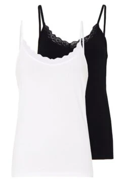 TRIM CAMI 2 PACK - Top - White/black