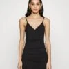 Even&Odd STRAPPY WARP MINI BODYCON PUNTO DRESS - Etuikleid - Black