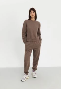 Even&Odd SET - Tracksuit Bottoms - Mottled Brown