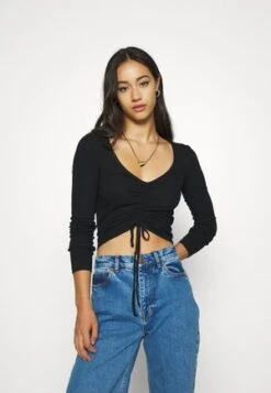 Langarmshirt - Brown -Even&Odd 851bdaed574649feb74447b3707addb7