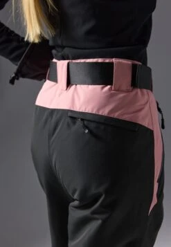 SKI PANTS WITH ADJUSTABLE BELT - Ski Pants - Black/light Pink -Even&Odd 9306b694d1ab4fc98bbc30af1abdf67b