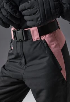 SKI PANTS WITH ADJUSTABLE BELT - Ski Pants - Black/light Pink -Even&Odd 93f6975ff2174726bf38db8854216929