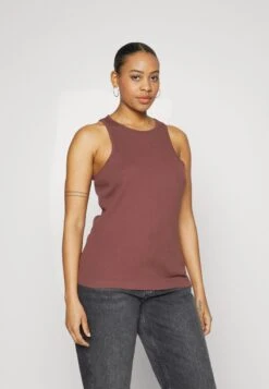 2 PACK - Top - White/ Brown -Even&Odd 9502c8b429374587a2f6dfd512dd0dfc