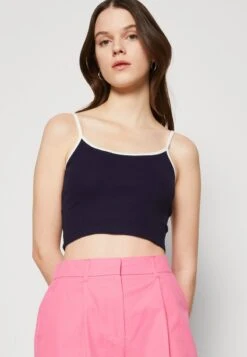 Even&Odd MULTI ROUND NECK 2 PACK - Top - Blue/white -Even&Odd 956d8b97157447f894ec8ebfb8c0ef6f