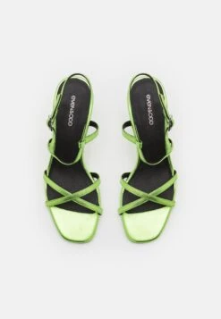 Even&Odd LEATHER - High Heel Sandalette - Green -Even&Odd b060737035fa4cd19a0030bd061f8099
