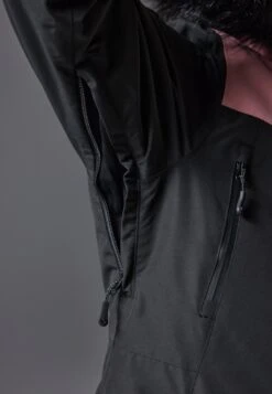 SKI JACKET WITH DETACHABLE FUR HOOD - Ski Jacket - Black/light Pink -Even&Odd e0f6dca834a64591baaaf07b52759035