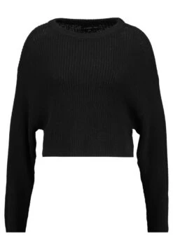 Even&Odd CROPPED JUMPER - Jumper - Black -Even&Odd e85001ce9542453992838447401a35e8