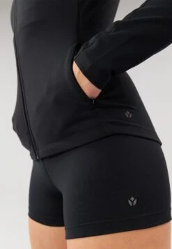 FITTED TRAINING JACKET WITH FULL ZIP AND POCKETS - Training Jacket - Black -Even&Odd f39f43f31c65432b918fa14c8f51eee8